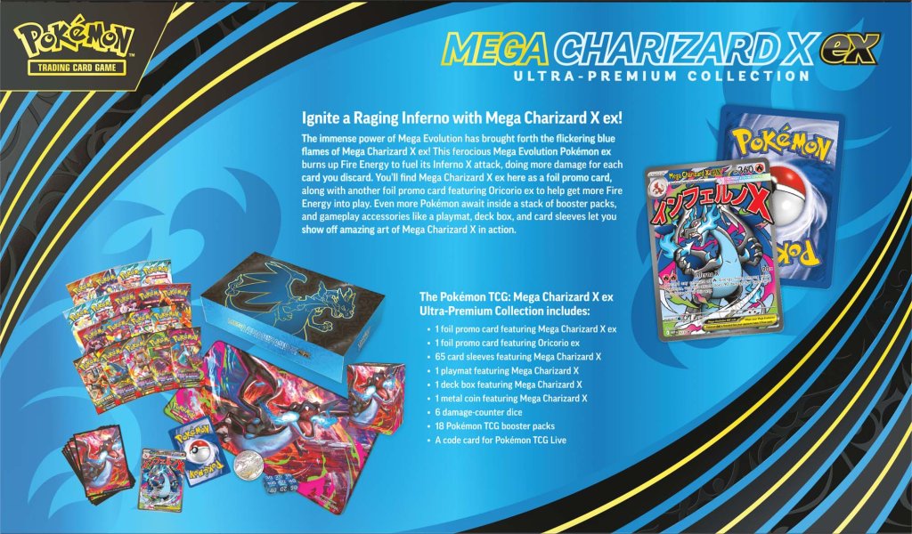 Pokemon TCG: Mega Charizard X ex Ultra-Premium Collection – Blink Gift  Station