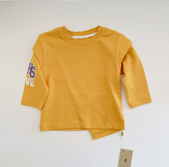 Kids Orange Sweatshirt Fake Two Piece