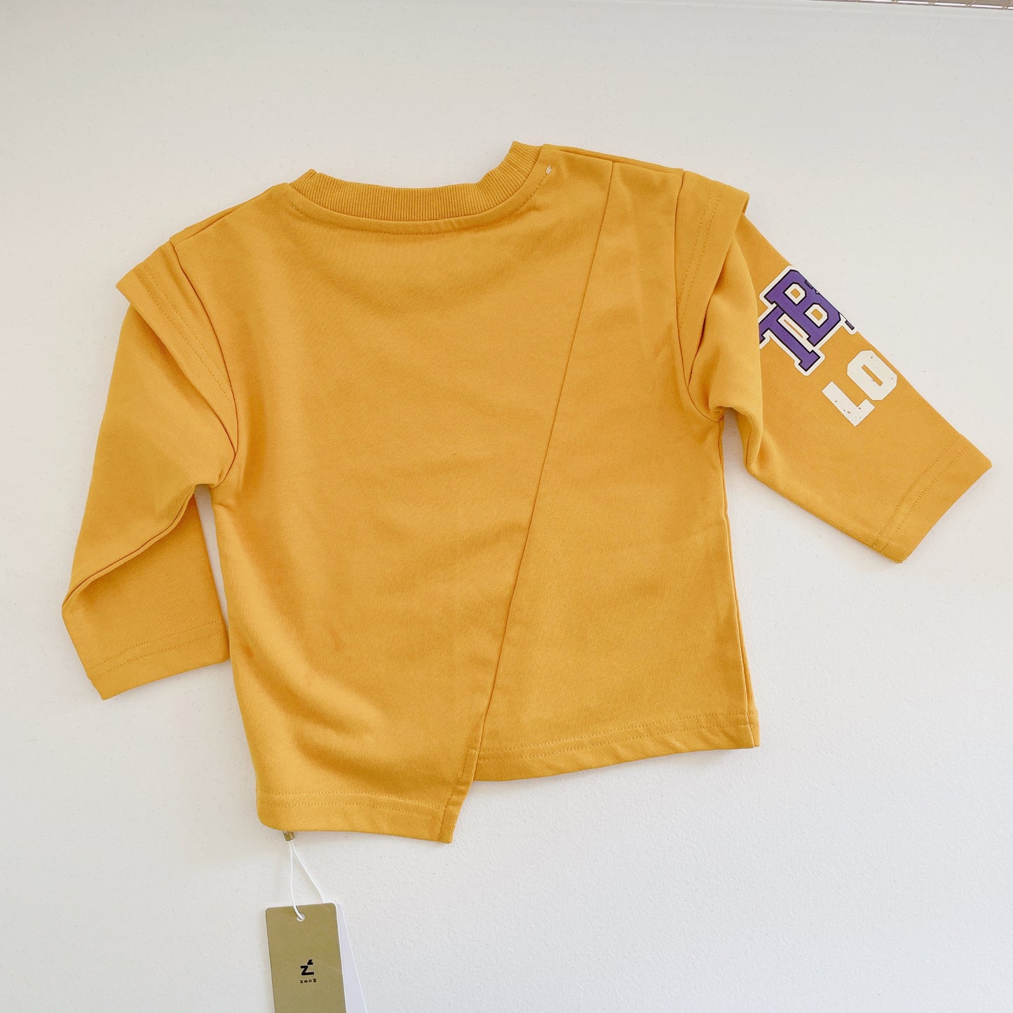 Kids Orange Sweatshirt Fake Two Piece