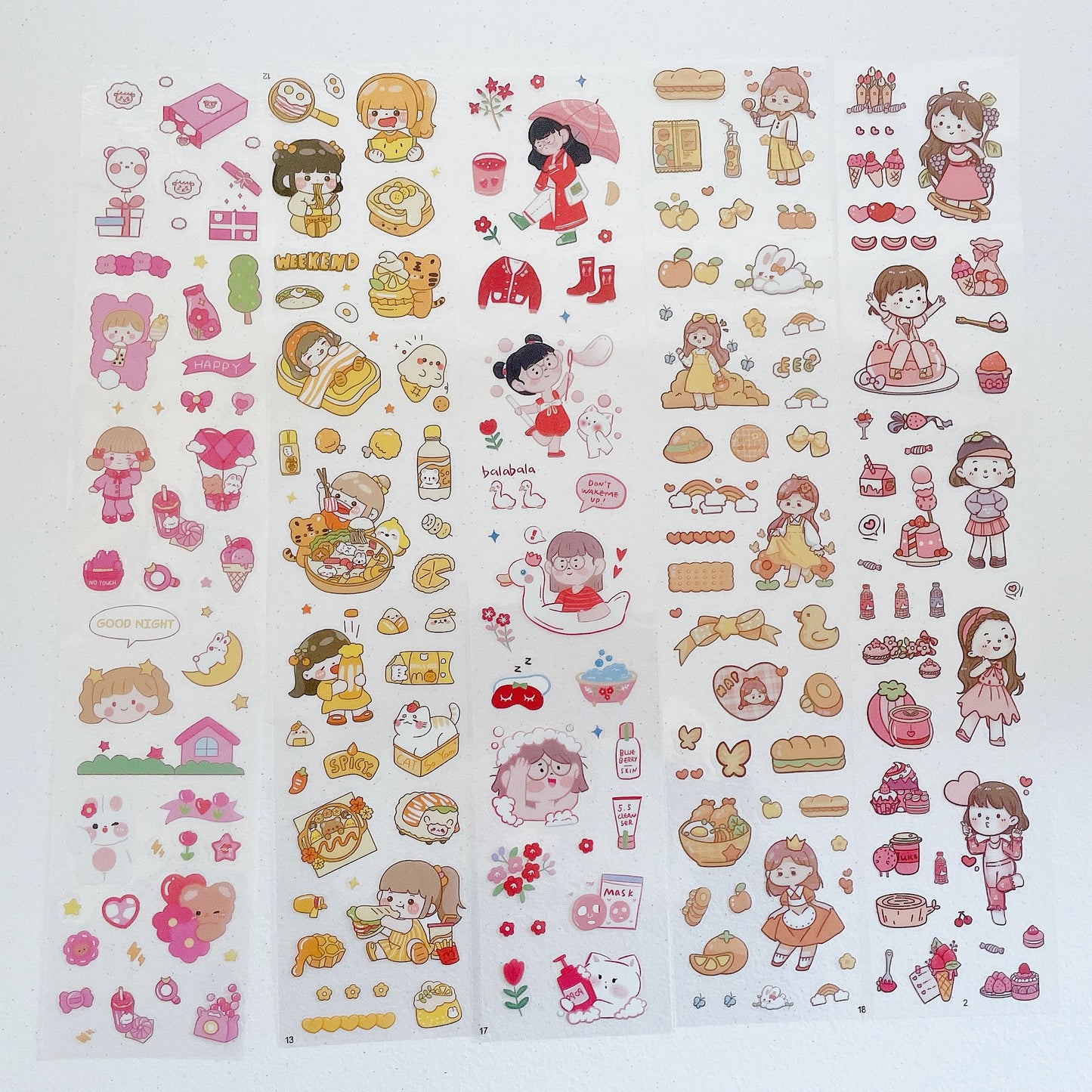 Cute Girls Sticker 20pcs Set (1000 sheets)