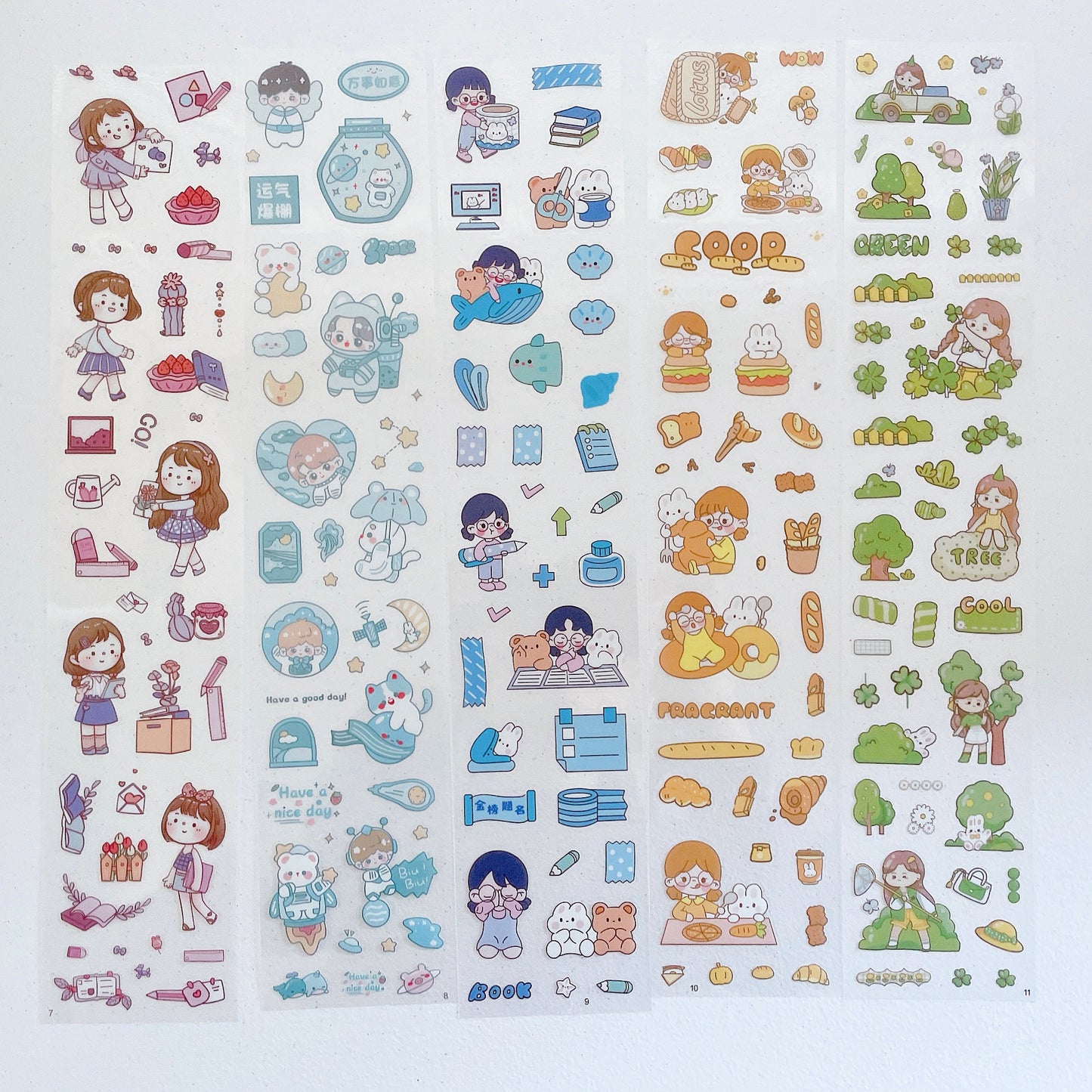 Cute Girls Sticker 20pcs Set (1000 sheets)