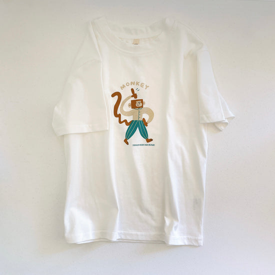 Boys Monkey Printed T Shirt