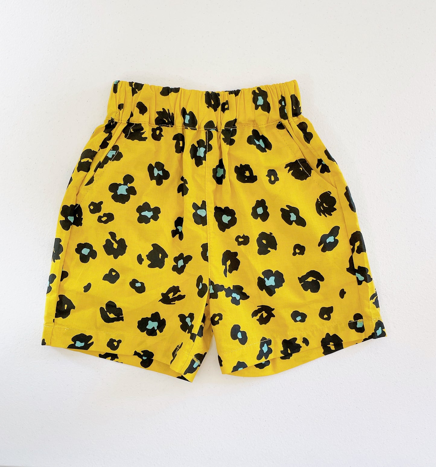 Kids Small Floral Yellow Shorts