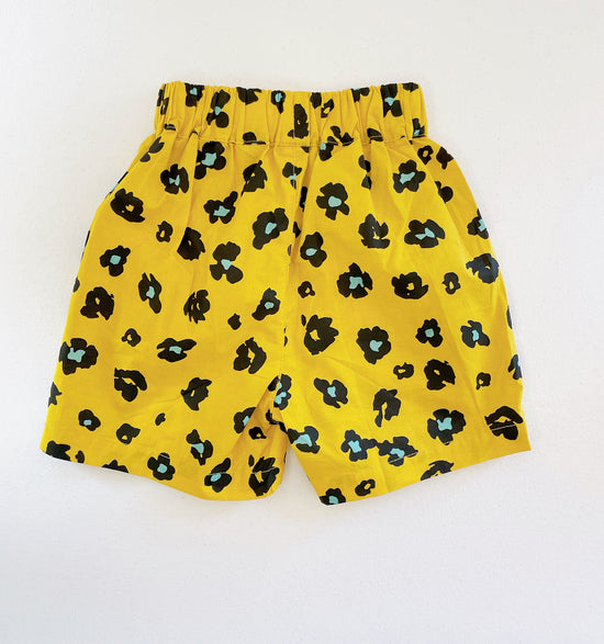 Kids Small Floral Yellow Shorts