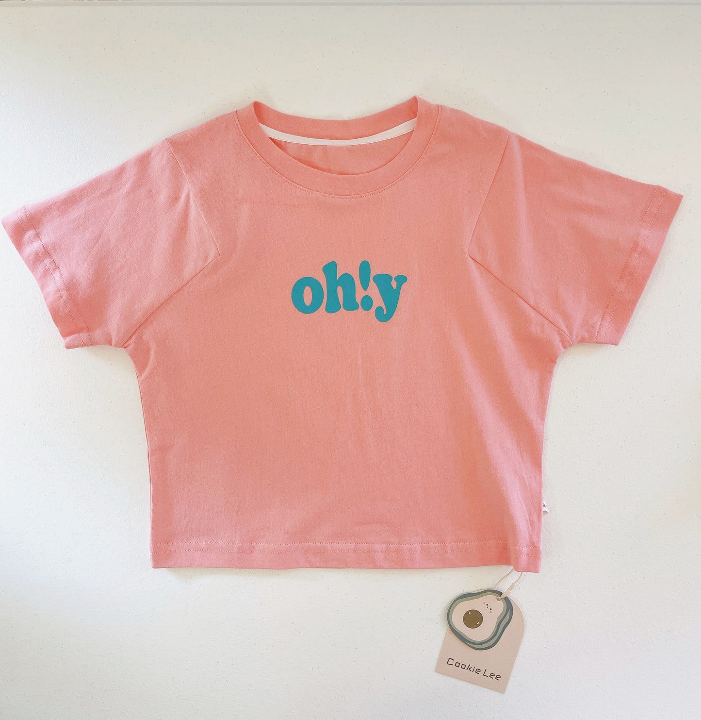 Girls’ Y Print Pink Short Sleeve T Shirt