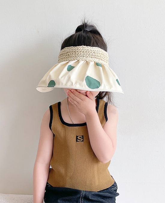 Children Summer Sun hat Hollow Breathable Visor Hats