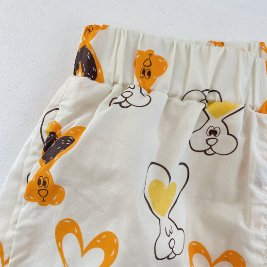 Kids Summer Cotton Rabbit Print Pants