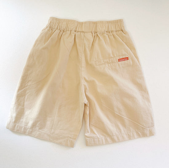 Cream-Colored Cotton Shorts