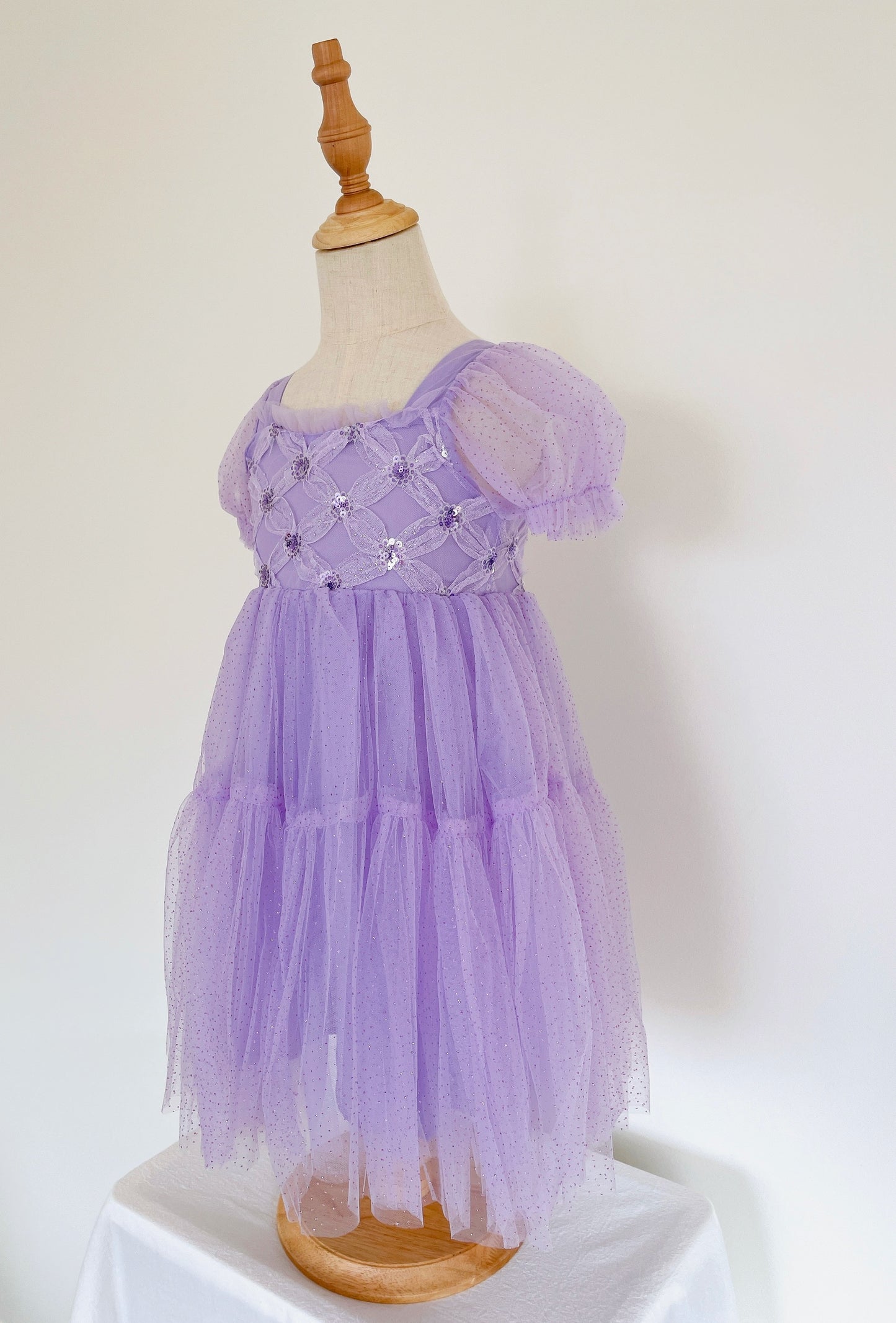 Girls' Purple Chiffon Dress