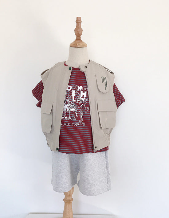 Kids Khaki Waistcoat