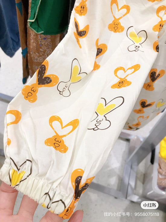 Kids Summer Cotton Rabbit Print Pants