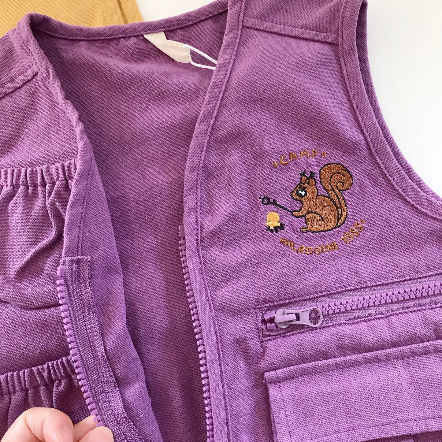 Kids Sweet Squirrel Denim Vest