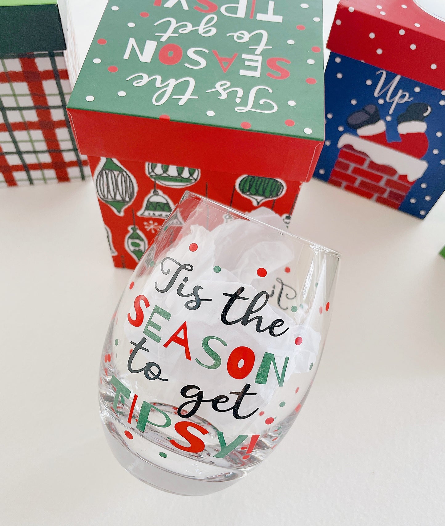 Christmas Handmade Wine Glass