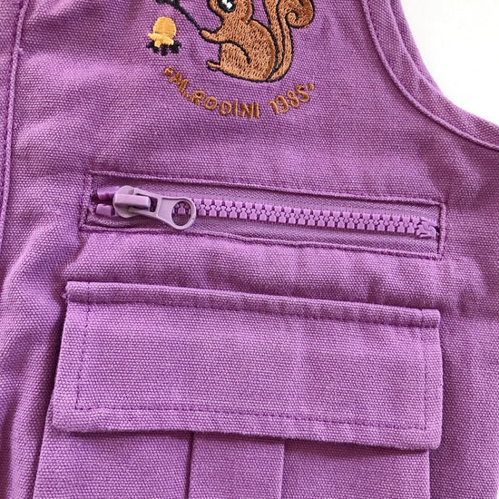 Kids Sweet Squirrel Denim Vest