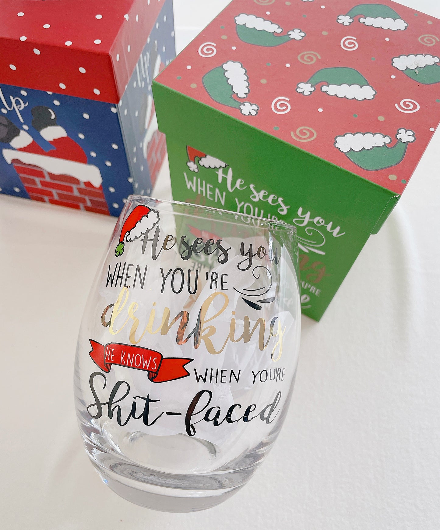 Christmas Handmade Wine Glass