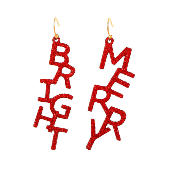 Christmas Letter Earrings