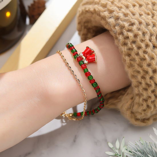 Christmas Beads Bracelets with Pandent