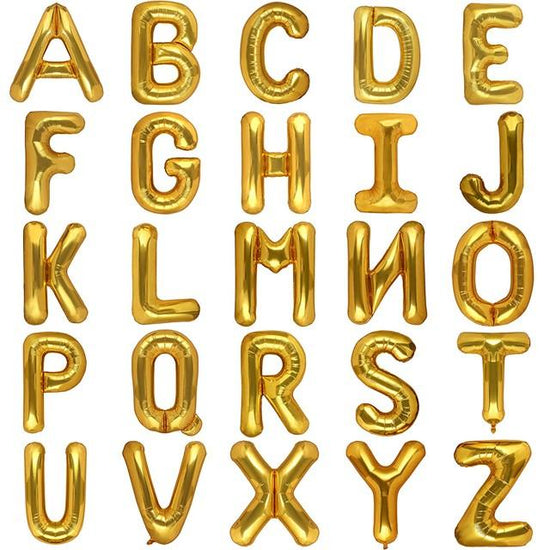 Giant Gold 86cm Helium Balloon Letters