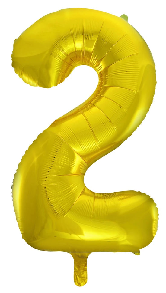 Giant Gold 86cm Helium Balloon Numbers