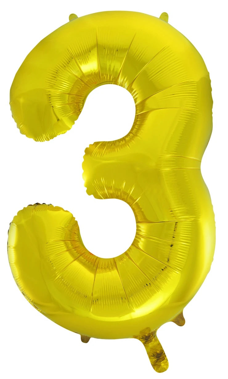 Giant Gold 86cm Helium Balloon Numbers