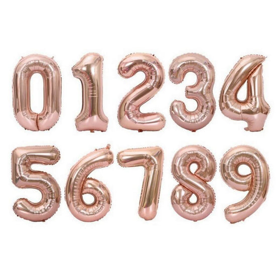 Giant Rose Gold 86cm Helium Balloon Numbers