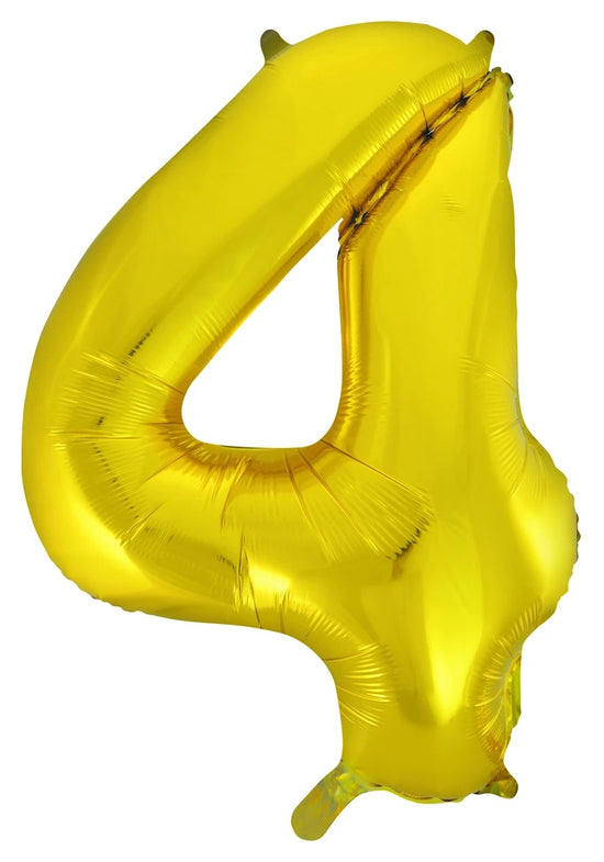 Giant Gold 86cm Helium Balloon Numbers