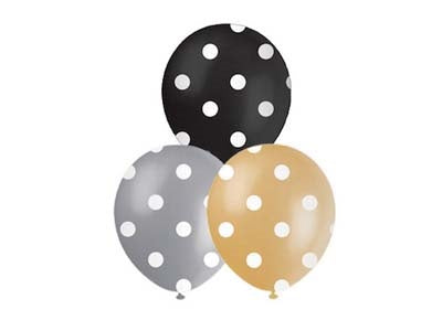 PRINTED SPOT FORMAL BALLOON 10PK