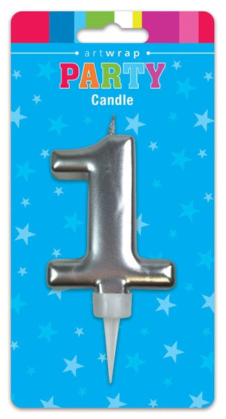 CANDLE NUMBER SILVER