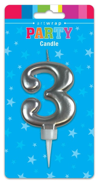 CANDLE NUMBER SILVER