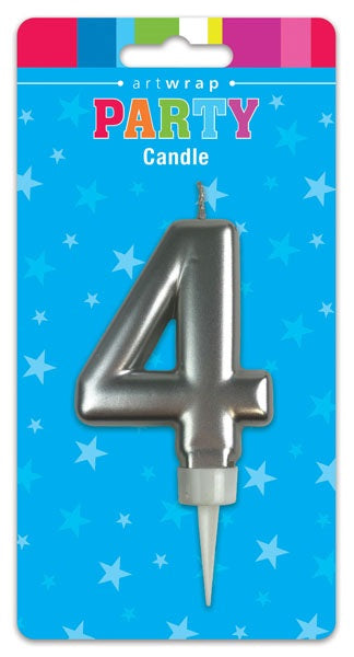 CANDLE NUMBER SILVER