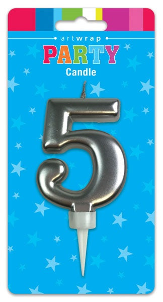 CANDLE NUMBER SILVER