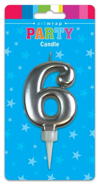 CANDLE NUMBER SILVER