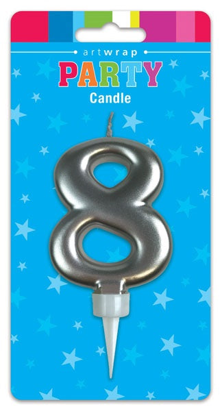 CANDLE NUMBER SILVER