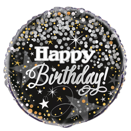 HAPPY BIRTHDAY - "GLITTERING BIRTHDAY "45CM (18") FOIL BALLOON