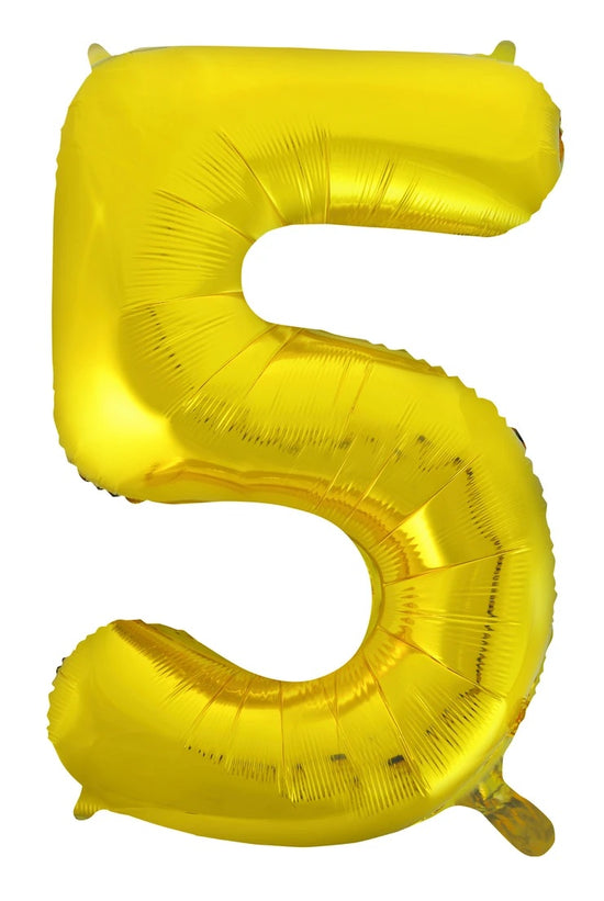 Giant Gold 86cm Helium Balloon Numbers