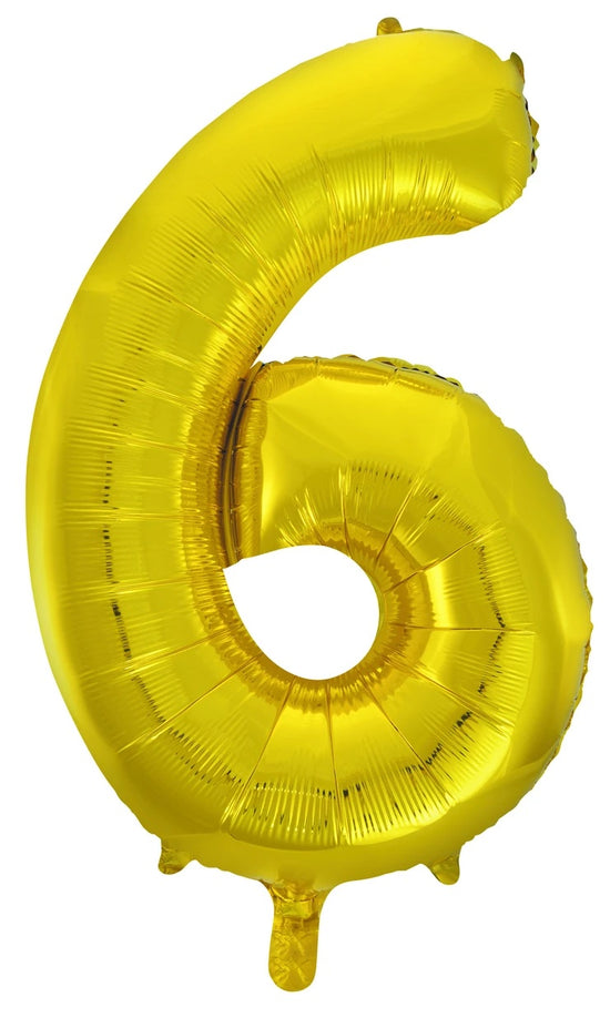 Giant Gold 86cm Helium Balloon Numbers