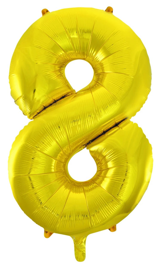 Giant Gold 86cm Helium Balloon Numbers