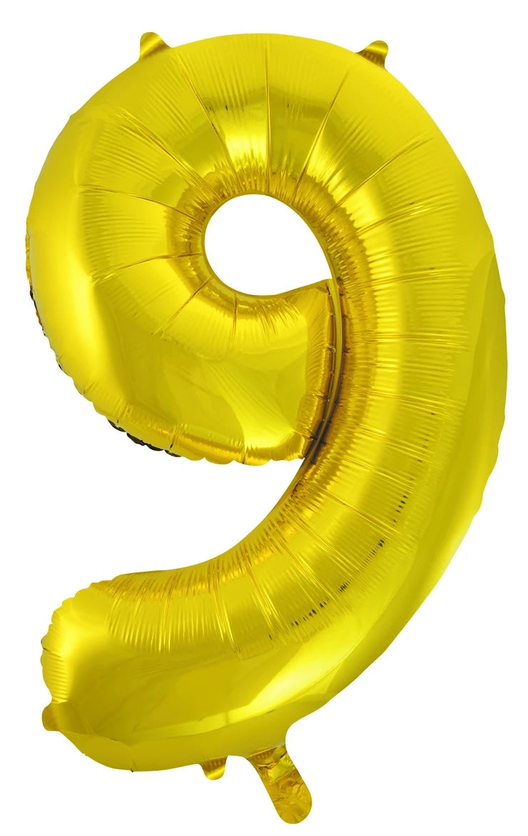 Giant Gold 86cm Helium Balloon Numbers