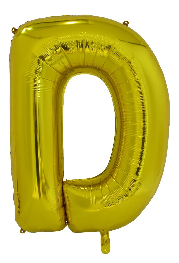 Giant Gold 86cm Helium Balloon Numbers