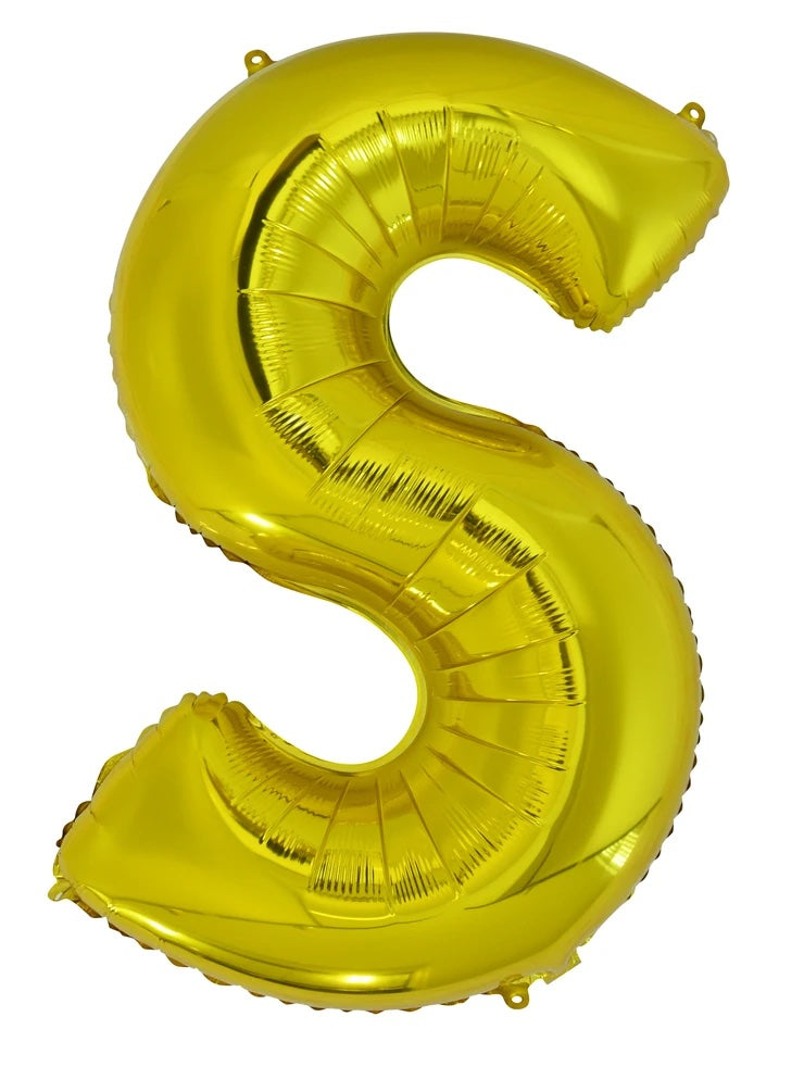 Giant Gold 86cm Helium Balloon Numbers