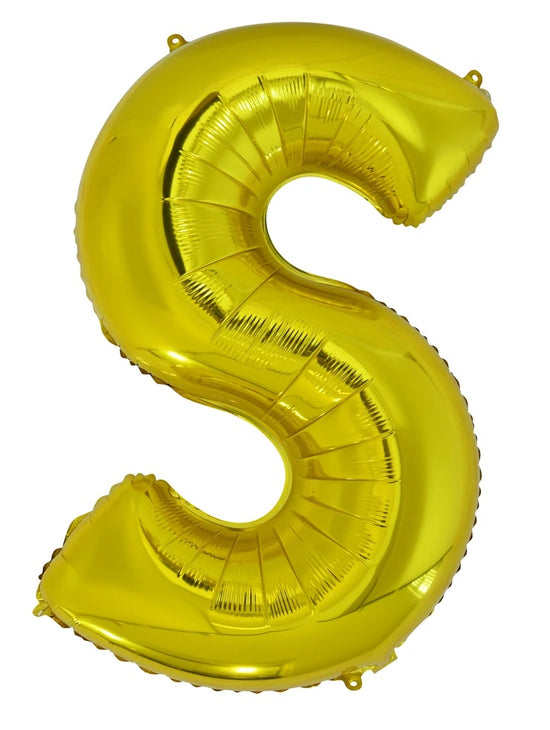 Giant Gold 86cm Helium Balloon Letters