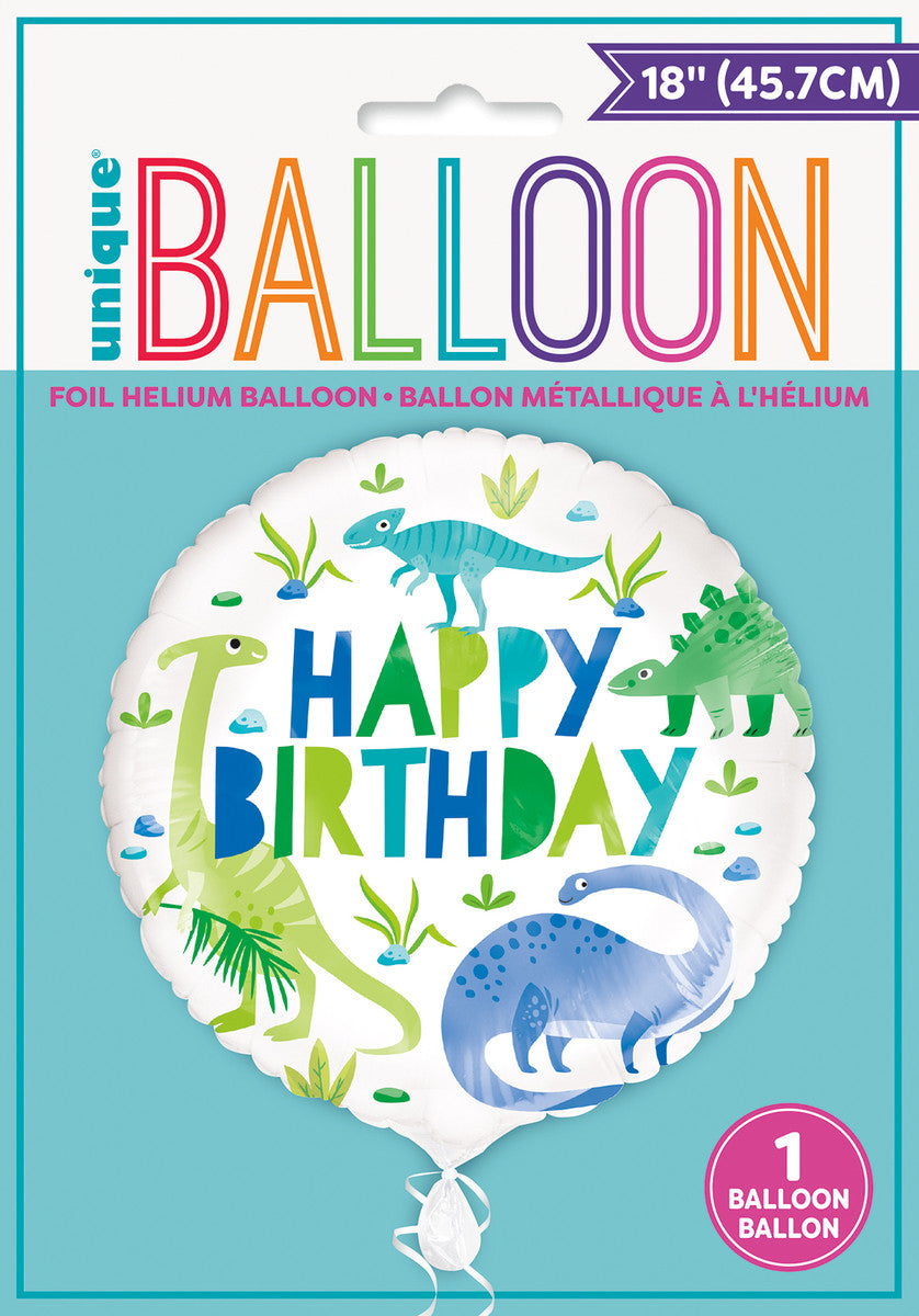 DINOSAUR - HAPPY BIRTHDAY 45CM (18") FOIL BALLOON