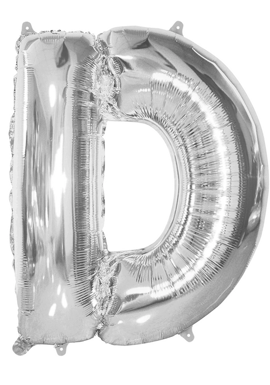 Giant Silver 86cm Helium Balloon Numbers