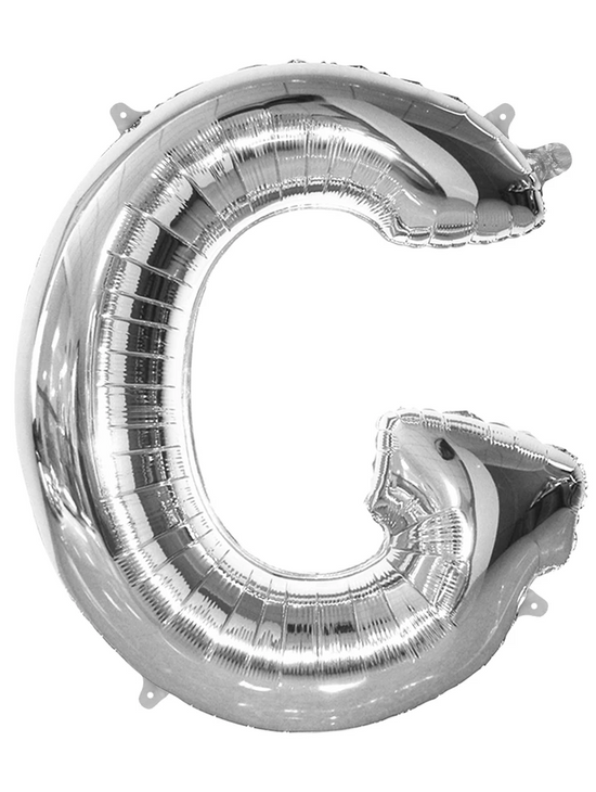 Giant Silver 86cm Helium Balloon Letters