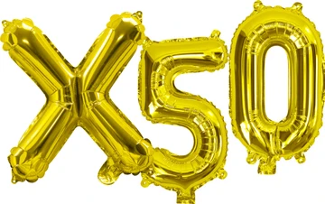 Giant Gold 86cm Helium Balloon Numbers