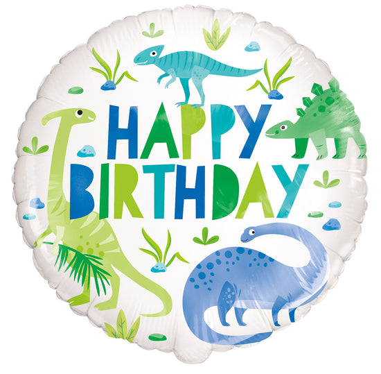 DINOSAUR - HAPPY BIRTHDAY 45CM (18") FOIL BALLOON