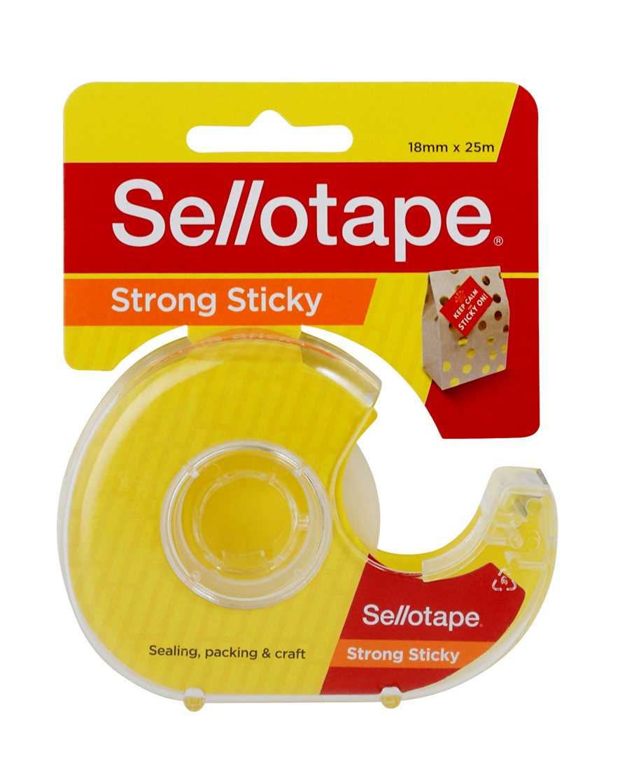 TAPE CLEAR SELLOTAPE ON DISPENSER 18MMX25M