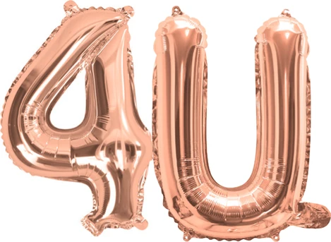 Giant Rose Gold 86cm Helium Balloon Numbers