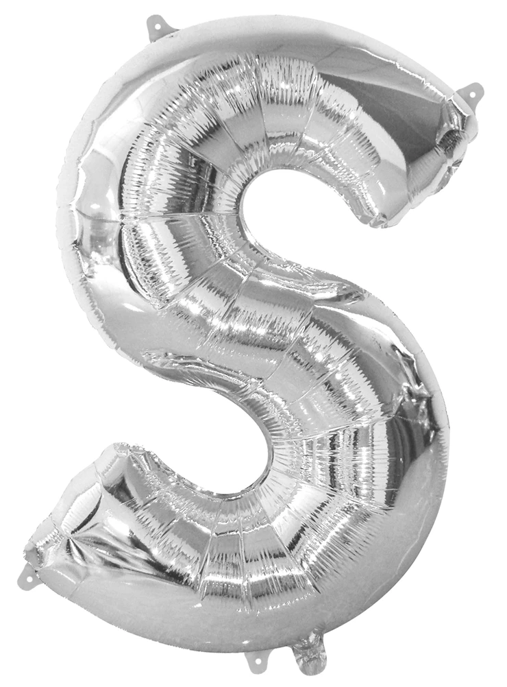 Giant Silver 86cm Helium Balloon Numbers