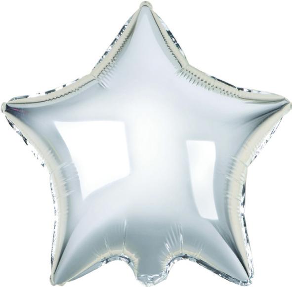 STAR FOIL BALLOON 45CM SILVER/ GOLD